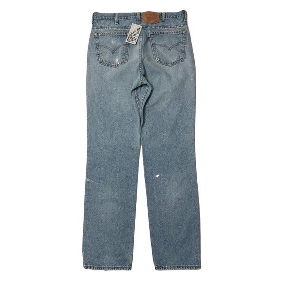 Vintage Levi's Light Wash Distressed Denim 33 - Picture 2 of 6